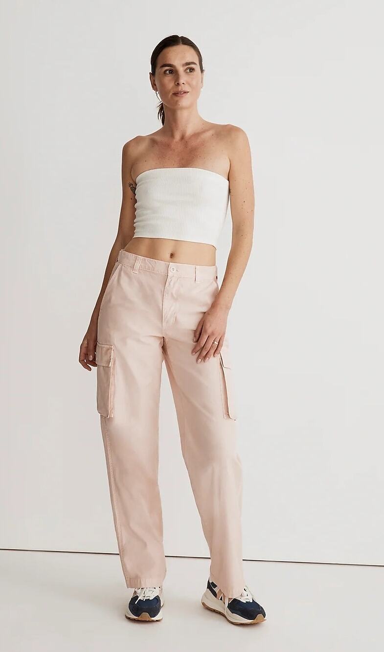 Madewell Garment-Dyed Low-Slung Straight Cargo Pants Size 30 NWT